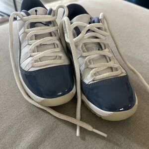Jordan Kids Navy and White Sneakers-Concord